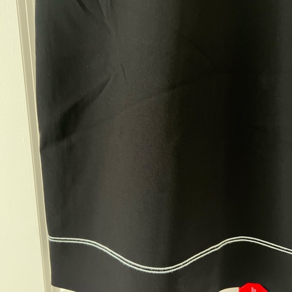 NWT Theory Admiral Crepe Cap Sleeve Black Embroidered Shift Dress size 00 $366 - Picture 2 of 5